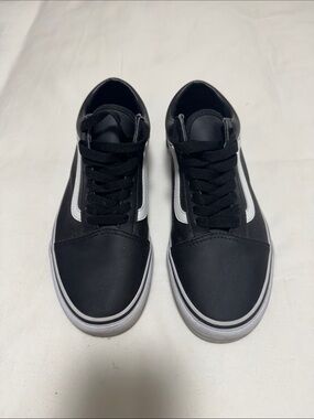 Vans Black and White Low-Top Skate Sneakers